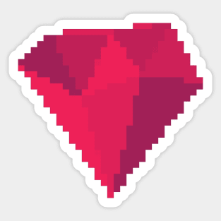 Ruby Gem Pixel Art Sticker